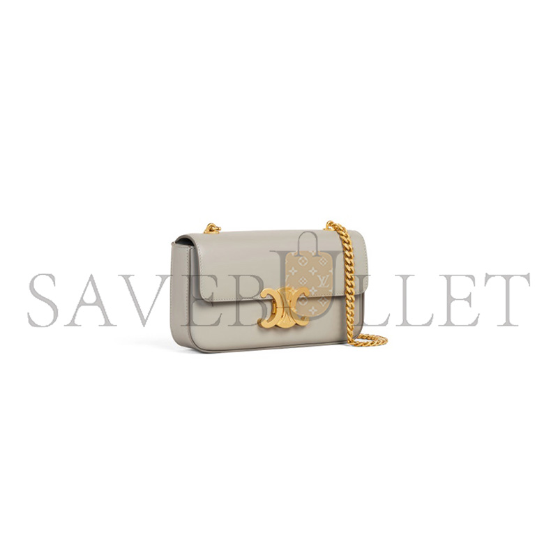 CELINE CHAIN SHOULDER BAG CLAUDE IN SHINY CALFSKIN 197993BF4.10PY (20.5*11.5*4cm)